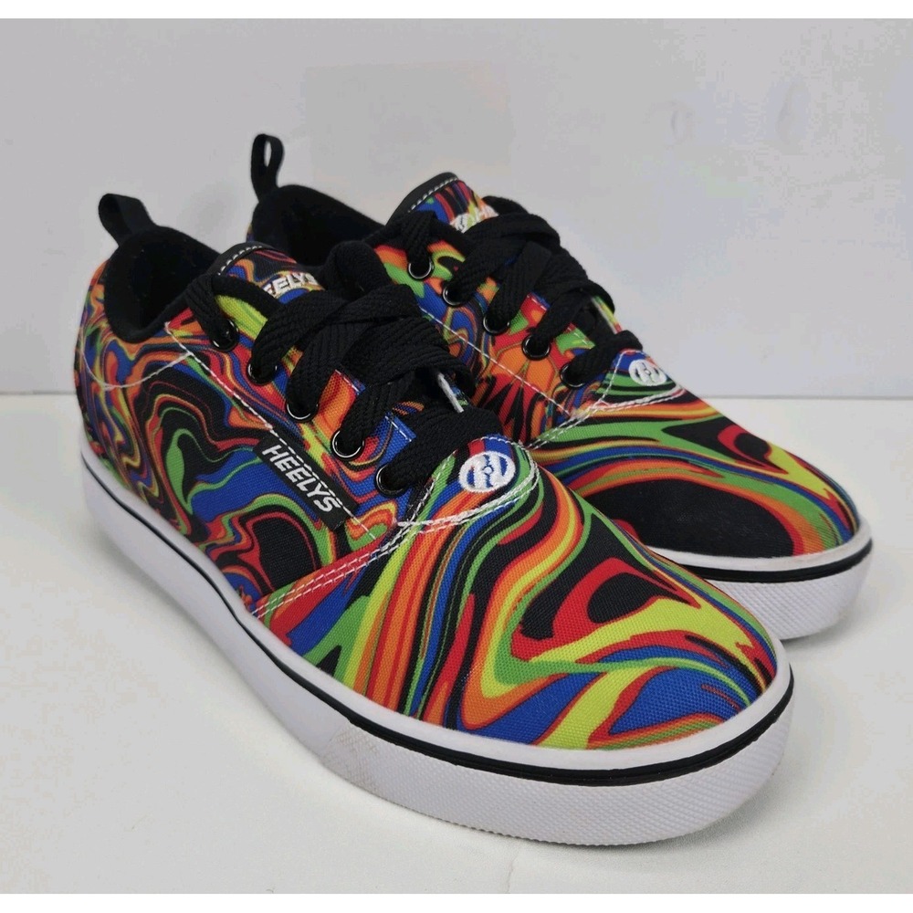 Heelys Pro 20x2 Rainbow Graffiti Roller Shoe Skate Sneaker Unisex Sz Youth 5